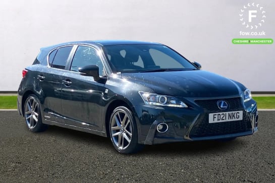 A 2021 LEXUS CT 200h 1.8 F-Sport 5dr CVT [ Bluetooth mobile phone connection , 17" F Sport Dark premium metallic alloys wheels , Lexus safety systems+ Dynamic radar c