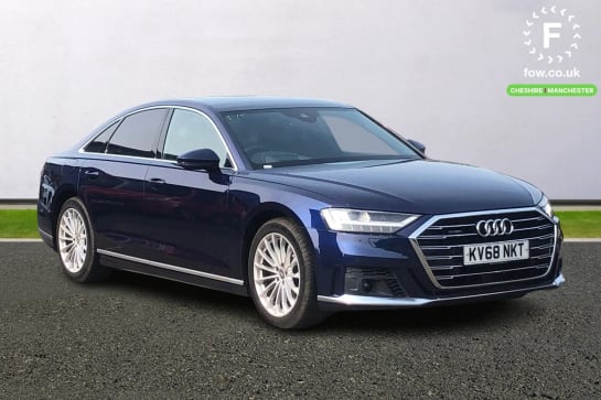 A 2018 AUDI A8 50 TDI Quattro S Line 4dr Tiptronic [ Panoramic glass sunroof , Acoustic double glazing , Privacy glass , LED ambient interior lighting pack ]