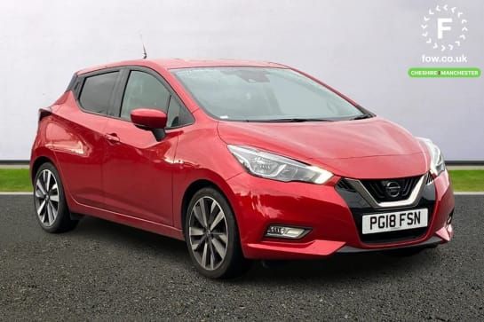A 2018 NISSAN MICRA 0.9 IG-T Tekna 5dr [ Bluetooth system , Rear parking sensors and rear view camera , 17" Alloy wheels , ABS+EBD+Brake assist , Crash sensor ]