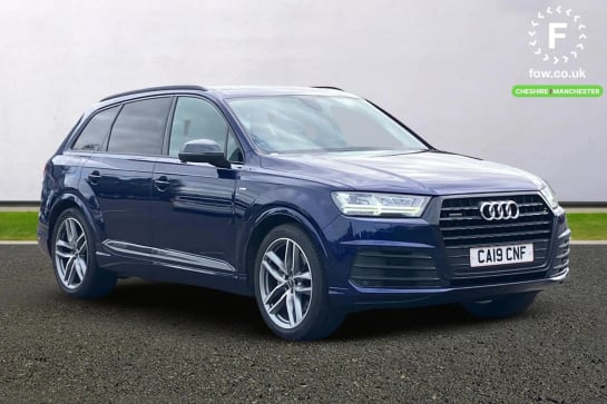 A 2019 AUDI Q7 50 TDI Quattro Black Edition 5dr Tiptronic [ Power tailgate , 21 x 9.5J '5-twin-spoke' design Audi Sport alloy wheels in titanium look finish, gloss t