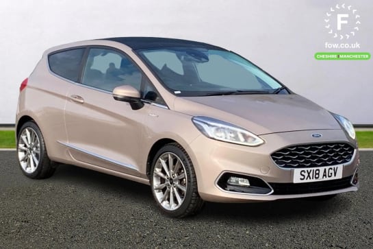 A 2018 FORD FIESTA VIGNALE 1.0 EcoBoost 140 3dr [Hexagon Quilted Leather,Lane keep assist,Bluetooth system,Steering wheel mounted controls,Body colour electric adjustable heated