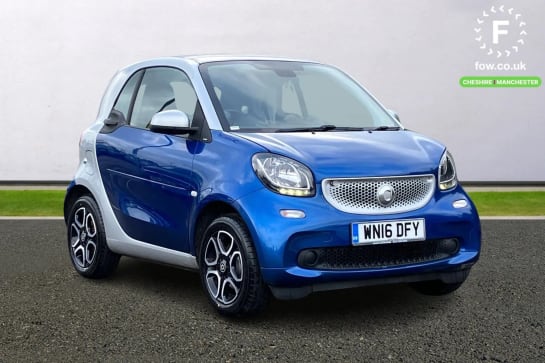 A 2016 SMART FORTWO COUPE 0.9 Turbo Prime Premium 2dr Auto [Panoramic Roof, Heated Front Seats, 7" Touch Screen Navigation, Apple CarPlay, Rear Park Assist, Cruise Control]