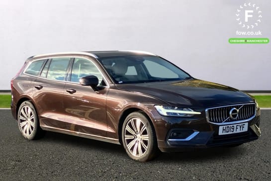 A 2019 VOLVO V60 2.0 D4 [190] Inscription 5dr Auto [Leather upholstery in Blond, Ambient lighting in door trim, Rain sensor with automatic windscreen wiper activation]