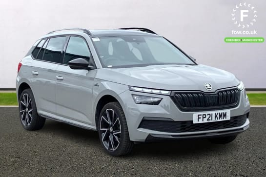 A 2021 SKODA KAMIQ 1.5 TSI Monte Carlo 5dr [Bluetooth system,Front assist system,Electrically adjustable and heated door mirrors,Panoramic sunroof with black roof rails,