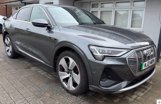 A 2021 AUDI E-TRON 300kW 55 Quattro 95kWh S Line 5dr Auto [ Audi Smartphone Interface with wireless functionality , Parking system plus with 360 degree sensors and funct