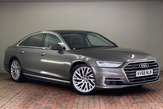 A 2018 AUDI A8 50 TDI Quattro 4dr Tiptronic [20" Alloys, Panoramic Roof, Acoustic Double Glazing, Power Close Doors, Privacy Glass, Black Valcona Leather]