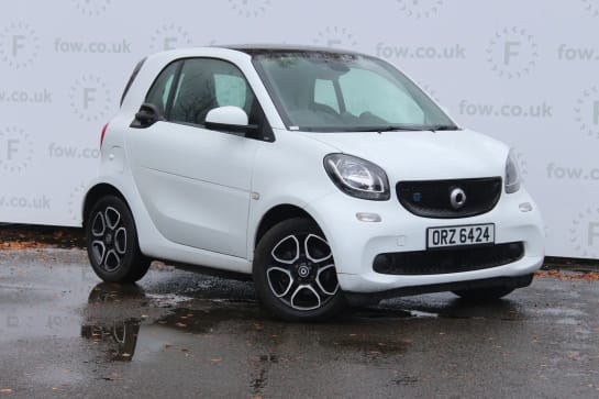 A 2019 SMART FORTWO COUPE 60kW EQ Prime Premium 17kWh 2dr Auto [Heated Seats, Parking Sensors, Cruise Control, 15" Alloys, Sat Nav, Leather, Pan Roof]