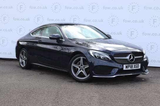 A 2018 MERCEDES-BENZ C CLASS C220d AMG Line 2dr Auto [Stowage Space Pack, Seat Comfort Pack, Black Ash wood with analogue clock]