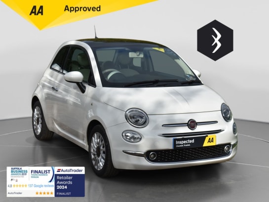 A 2019 FIAT 500 1.2 Lounge Hatchback 3dr Petrol Manual Euro 6 (s/s) (69 bhp) ***128 AA CHEC
