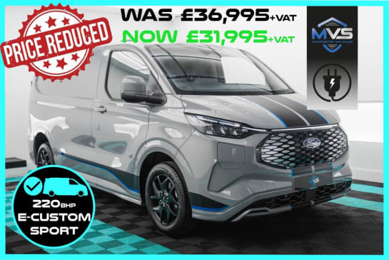 A 2024 FORD E-TRANSIT CUSTOM 320 65kWh Sport Electric SWB 220bhp AUTO - Grey Matter FULLY ELECTRIC HIGH