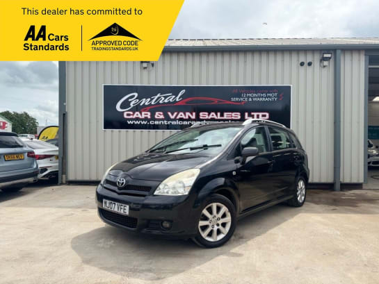 A 2007 TOYOTA COROLLA VERSO 1.8 VVT-i T Spirit MPV 5dr Petrol Manual (184 g/km, 127 bhp) Full MOT, 3 mo