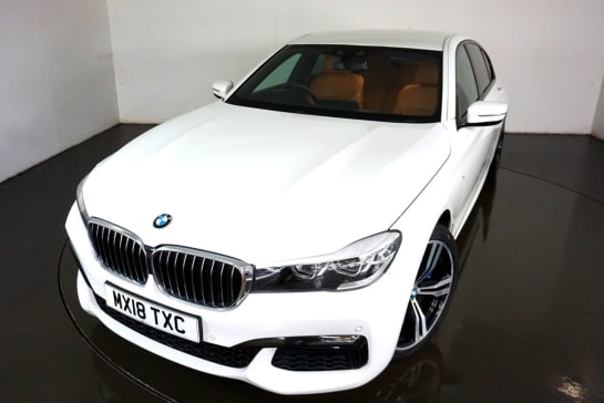 A null BMW 7 SERIES 3.0 740D XDRIVE M SPORT 4d-2 OWNER CAR FINISHED IN ALPINE WHITE WITH COGNAC