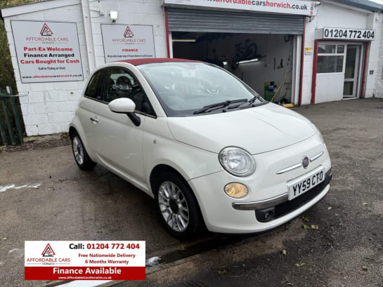 A 2009 FIAT 500C 1.2 Lounge Convertible 2dr Petrol Manual Euro 5 (69 bhp)