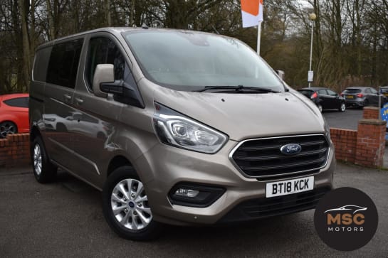 A 2018 FORD TRANSIT CUSTOM 2.0 300 EcoBlue Limited Crew Van Double Cab 5dr Diesel Manual L1 H1 Euro 6 (6 Seat) (130 ps)