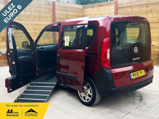 A 2018 FIAT DOBLO 4 Seat Side Entry Ride Up Front Wheelchair Accessible Disabled Access Vehic