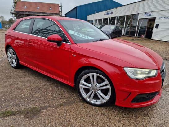 A 2014 AUDI A3 2.0 TDI S line Hatchback 3dr Diesel Manual Euro 5 (s/s) (150 ps) £35 CAR TA