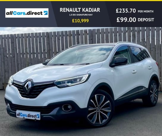 A null RENAULT KADJAR 1.5 DCI SIGNATURE NAV PAN ROOF! £20 A YEAR ROAD TAX!