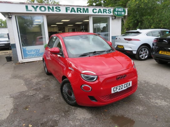 A 2022 FIAT 500E 42kWh RED Hatchback 3dr Electric Automatic (118 ps) WIRELESS APPLE CARPLAY