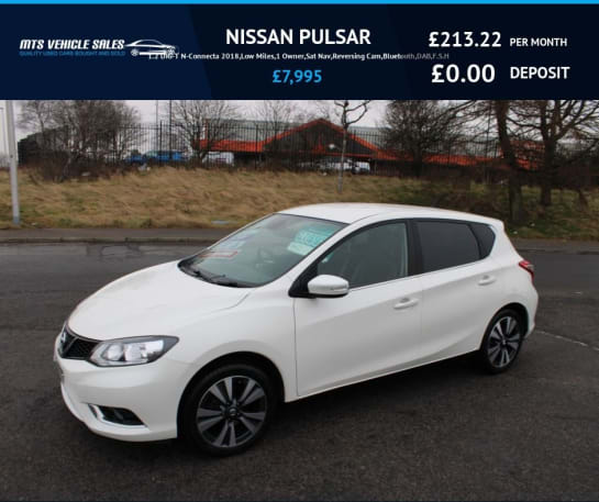 A null NISSAN PULSAR 1.2 DIG-T N-Connecta 2018,Low Miles,1 Owner,Sat Nav,Reversing Cam,Bluetooth