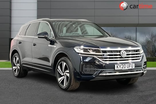 A 2020 VOLKSWAGEN TOUAREG 3.0 V6 R-LINE TECH TDI 5d 282 BHP 15in Touchscreen, Apple CarPlay / Android Auto, Reverse Camera, Satellite Navigation, Parking Sensors Moonlight Blue