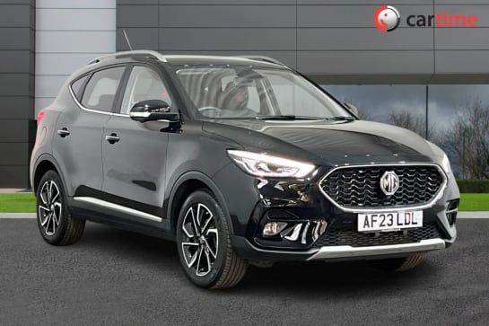 A 2023 MG MG ZS 1.0 EXCLUSIVE T-GDI 5d 110 BHP Heated Seats, 10-Inch Touchscreen, Blind Spot Monitoring, 360 Degree Camera, Keyless Entry Black Pearl, 17-Inch Alloys