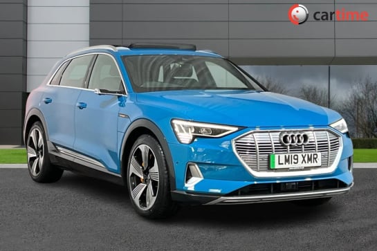 A 2019 AUDI E-TRON QUATTRO EDITION 1 5d 403 BHP Virtual Cockpit, 360 Camera, Panoramic Roof, Apple CarPlay / Android Auto, Satellite Navigation Antigua Blue, 21in Alloys