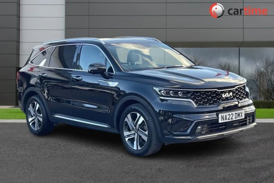 A 2022 KIA SORENTO 1.6 4 5d 227 BHP Panoramic Sunroof, Apple CarPlay / Android Auto, Reversing Camera, 10.25in Touchscreen, Heated Leather Midnight Black, Heated Leather