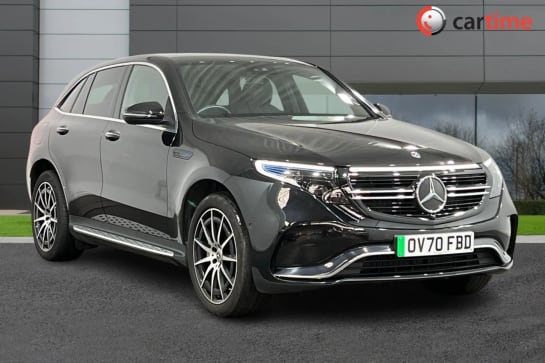 A 2020 MERCEDES-BENZ EQC EQC 400 4MATIC AMG LINE 5d 403 BHP Parking Package, Electric Tailgate, Heated Front Seats, Widescreen Digital Cockpit, Active Lane Warning Obsidian Bl