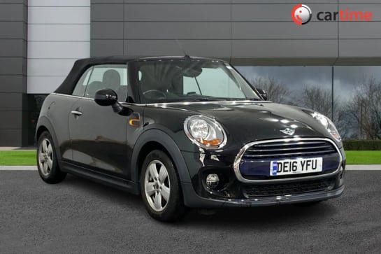 A 2016 MINI CONVERTIBLE 1.5 COOPER 2d 134 BHP Pepper Pack, Heated Seats, Dual Zone Air Conditioning, DAB Tuner, Leather Steering Wheel Midnight Black, 15In Alloy Wheels