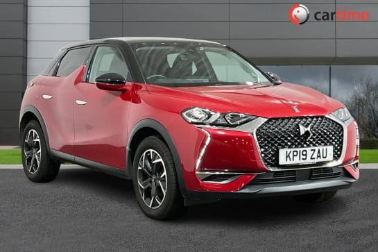 A 2019 DS DS 3 CROSSBACK 1.5 BLUEHDI PRESTIGE S/S 5d 101 BHP 10-Inch Touchscreen, Android Auto/Apple CarPlay, Auto Lights, Privacy Glass, DAB Digital Radio Ruby Red, 17-Inch A