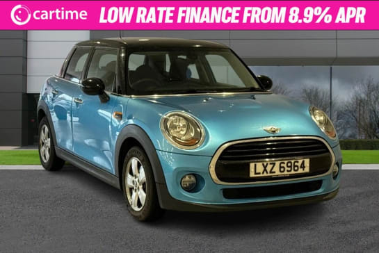 A 2018 MINI HATCH COOPER 1.5 COOPER D 5d 114 BHP Air Conditioning, Bluetooth, DAB Tuner, Black Roof/Mirrors, Rear Park Sensors Electric Blue, 15-Inch Alloy Wheels