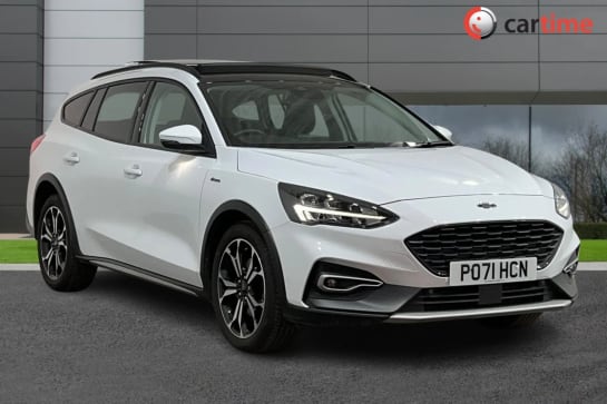 A 2021 FORD FOCUS ACTIVE 1.0 Active X Edition 5d 124 BHP Heated Seats, Parking Sensors, LED Headlights, SYNC3 Navigation, Keyless Entry Frozen White, 18-Inch Alloy Wheels