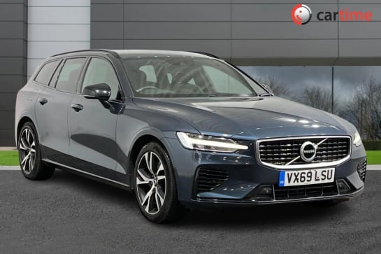 A 2019 VOLVO V60 2.0 T8 TWIN ENGINE R-DESIGN PLUS AWD 5d 385 BHP LED Headlights, Park Assist, Heated Front Seats, Power Operated Tailgate, 12-Inch Cockpit Denim Blue,