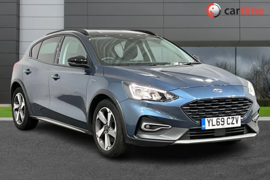 A 2020 FORD FOCUS ACTIVE Active 1.0 5d 124 BHP Cruise Control, Heated Windscreen, DAB Digital Radio, Keyless Start, Air Conditioning Chrome Blue, 17-Inch Alloy Wheels