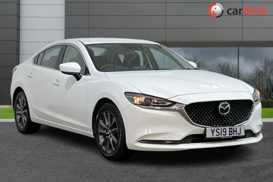 A 2019 MAZDA MAZDA6 2.2 D SE-L NAV PLUS 4d 148 BHP LED Headlights, Blind Spot Monitoring, Privacy Glass, Head Up Display, Cruise Control Arctic White, 17-Inch Alloy Wheel