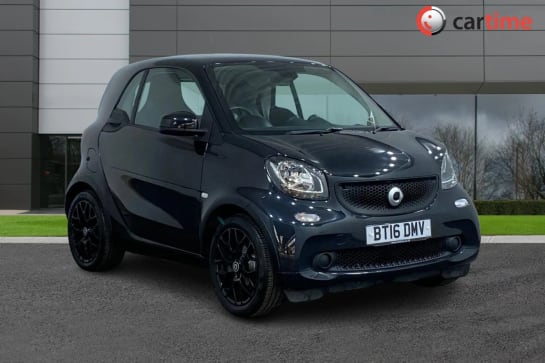 A 2016 SMART FORTWO 1.0 EDITION BLACK 2d 71 BHP Panoramic Roof, 6in Display, Rear Park Sensors, Leather, 16in Alloys Black, Black Leather