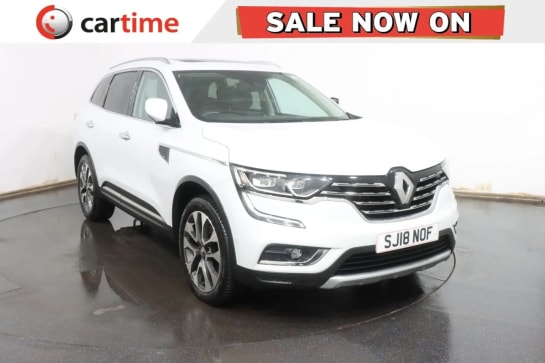 A 2018 RENAULT KOLEOS 2.0 SIGNATURE NAV DCI 5d 177 BHP 8.7in Touchscreen, Apple CarPlay / Android Auto, Cruise Control, Rear Camera, 19in Alloy Wheels Universal White, 19in