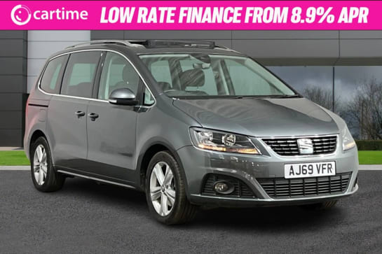 A 2019 SEAT ALHAMBRA 2.0 TDI XCELLENCE DSG 5d 148 BHP Glass Panoramic Sliding Sunroof, Reverse Camera / Park Sensors, 6.5in Nav Ready System, Heated Leather Interior, Elec