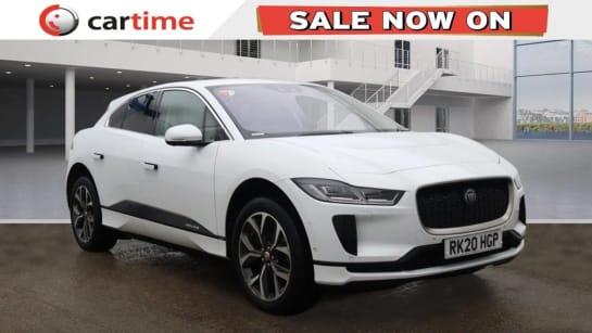 A 2020 JAGUAR I-PACE HSE 5d 395 BHP 10in Touchscreen, Apple CarPlay / Android Auto, 360 Camera, Meridian Sound System, Voice Control Fuji White, 20in Alloys