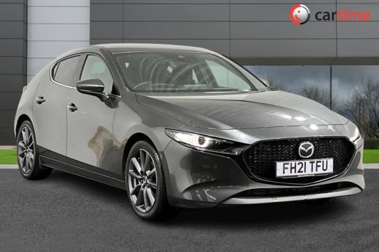 A 2021 MAZDA MAZDA3 2.0 SPORT LUX MHEV 5d 121 BHP 7in Media Display, Apple CarPlay / Android Auto, Paddle Shift, Satellite Navigation, Bluetooth Mountain Grey, 18in Alloy
