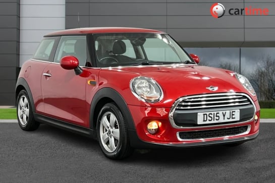 A 2015 MINI HATCH ONE 1.2 ONE 3d 101 BHP Visual Boost Radio, Interior Lighting, Dual Zone Air Conditioning, Auto Headlights, Piano Black Trim Blazing Red, 15-Inch Alloy Whe