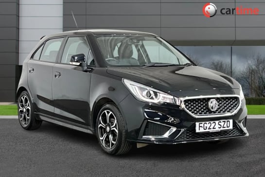 A 2022 MG 3 1.5 EXCLUSIVE NAV VTI-TECH 5d 105 BHP Satellite Navigation, Bluetooth, DAB Radio, Half Leather Seats, Rear Park Sensors Black Pearl, 16-Inch Alloy Whe