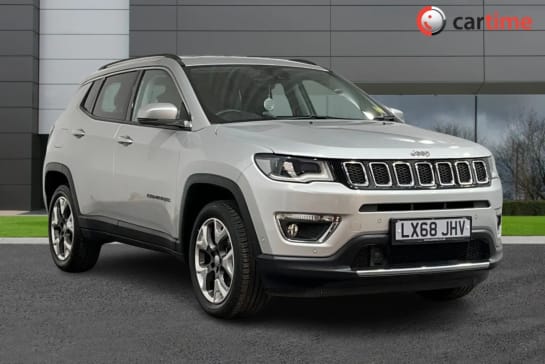 A 2019 JEEP COMPASS 1.4 MULTIAIR II LIMITED 5d 138 BHP Heated Steering Wheel, Heated Seats, Cruise Control, Rear Camera, Leather Interior Silver, 18-Inch Alloy Wheels