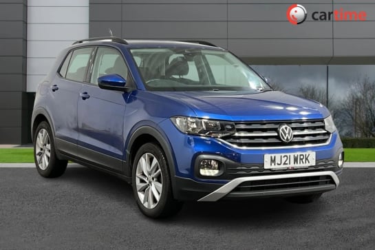 A 2021 VOLKSWAGEN T-CROSS 1.0 SE TSI DSG 5d 109 BHP Adaptive Cruise Control, Android Auto / Apple CarPlay, Bluetooth / DAB, Front Armrest, Electric Windows Reef Blue, 17-Inch A