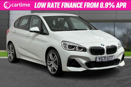 A 2021 BMW 2 SERIES ACTIVE TOURER 1.5 225XE M SPORT 5d 134 BHP Satellite Navigation, Parking Sensors, Full Leather Interior, Bluetooth / DAB, Heated Seats Alpine White, 18-Inch Alloy W