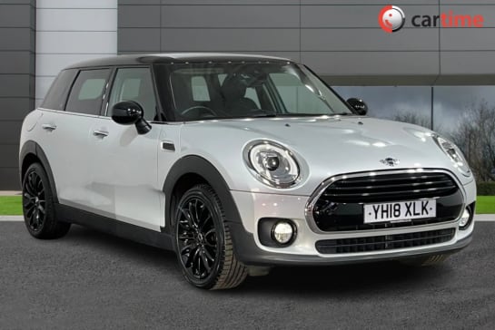 A 2018 MINI CLUBMAN 1.5 COOPER BLACK 5d 134 BHP Mini Navigation System, Heated Front Seats, LED Headlights, Rear Park Sensors, Privacy Glass White Silver, 17-Inch Alloy W