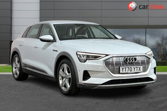 A 2020 AUDI E-TRON QUATTRO BASE 5d 403 BHP Touchscreen, Reverse Camera, Heated Front Seats, Privacy Glass, Power Tailgate Glacier White, 20-Inch Alloy Wheels