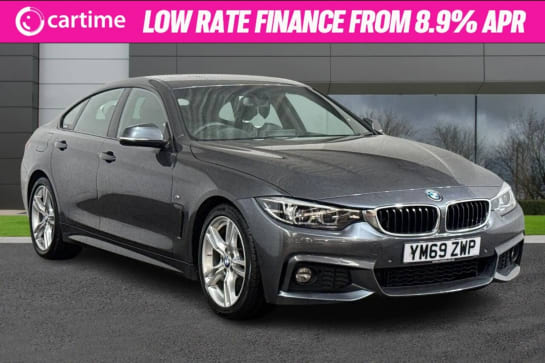 A 2020 BMW 4 SERIES GRAN COUPE 2.0 420I M SPORT GRAN COUPE 4d 181 BHP LED Headlights, Park Distance Control, Heated Front Seats, BMW Navigation, Cruise Control Mineral Grey, 18-Inch