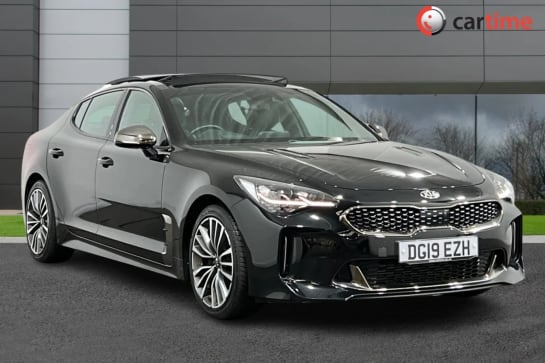 A 2019 KIA STINGER 2.0 GT-LINE S ISG 5d 245 BHP Heated Front/Rear Seats, Head Up Display, Heated Steering Wheel, Power Tailgate, Wireless Phone Charging Midnight Black,
