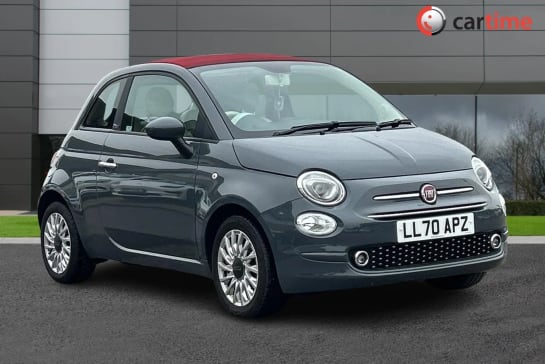 A 2020 FIAT 500C 1.0 LOUNGE MHEV 2d 69 BHP 7-Inch Touchscreen, DAB Radio, Cruise Control, Bluetooth, Red Roof Tech House Grey, 15-Inch Alloys